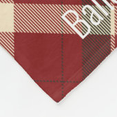 Rustic Red Tartan Aangepast 9 Foto Fleece Deken (Hoek)