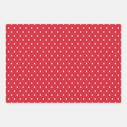 Rustic Red Tartan Pset Merry Kerstmis Pattern Inpakpapier Vel (Voorkant 3)