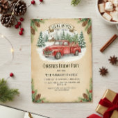 Rustic Red Truck Christmas Holiday Party Kaart