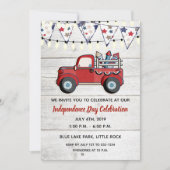 Rustic Red Truck Fireworks, 4 juli Kaart (Voorkant)