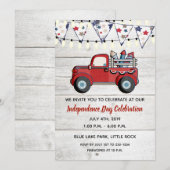 Rustic Red Truck Fireworks, 4 juli Kaart (Voorkant / Achterkant)
