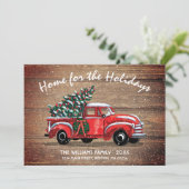 Rustic Red Truck New Home Moving Aankondiging (Staand voorkant)