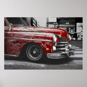 Rustic Red Truck Photo Poster