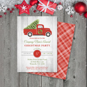 Rustic Red Truck Tree Company kerst Kaart
