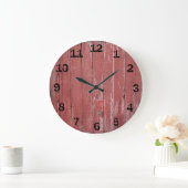 Rustic Red Weathered Barn Board Grote Klok (Huis)