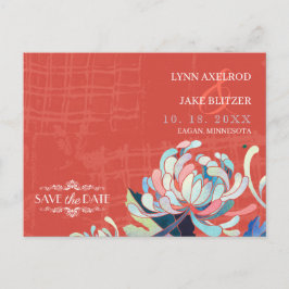 Rustic Red Wedding Save the Date Briefkaart