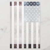 Rustic Red White Blue Sparkles USA vlag Briefpapier (Voorkant)