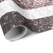 Rustic Red White Blue Sparkles USA vlag Cadeaupapier (Rol Hoek)