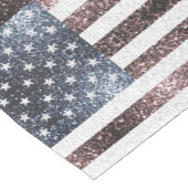 Rustic Red White Blue Sparkles USA vlag Korte Tafelloper (Hoek)