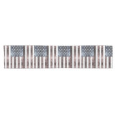 Rustic Red White Blue Sparkles USA vlag Korte Tafelloper (Horizontaal)