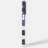 Rustic Red White Blue Sparkles USA vlag Monogram Case-Mate iPhone Case (Achterkant / Rechts)