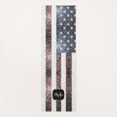 Rustic Red White Blue Sparkles USA vlag Monogram Yogamat (Voorkant)