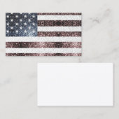 Rustic Red White Blue Sparkles USA vlag Visitekaartje (Voorkant / Achterkant)