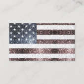 Rustic Red White Blue Sparkles USA vlag Visitekaartje (Voorkant)