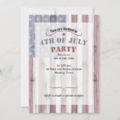 Rustic Red White Blue Wood USA vlag Amerika 4 juli Kaart (Voorkant)