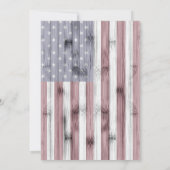 Rustic Red White Blue Wood USA vlag Amerika 4 juli Kaart (Achterkant)