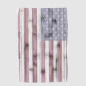 Rustic Red White Blue Wood USA vlag Amerika Golfhanddoek (Voorkant)
