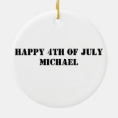 Rustic Red White Blue Wood USA vlag Amerika Keramisch Ornament (Achterkant)