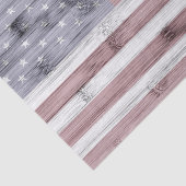 Rustic Red White Blue Wood USA vlag Amerika Tissuepapier (Detail)