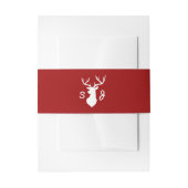 Rustic Red White Deer Wedding Uitnodigingen Wikkel (Voorkant Voorbeeld)
