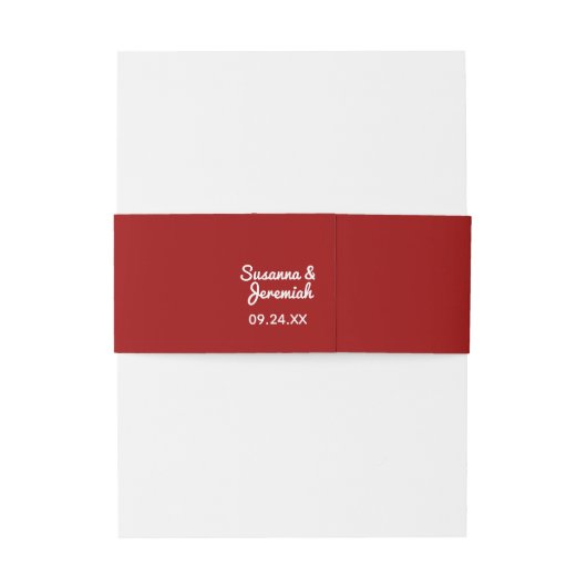 Rustic Red White Deer Wedding Uitnodigingen Wikkel (Achterkant Voorbeeld)