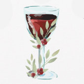 Rustic Red Wine Roos Waterverf 60e verjaardag Kaart