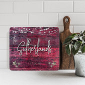 Rustic Red Wood, aangepast jaar Snijplank