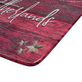 Rustic Red Wood, aangepast jaar Snijplank (Hoek)