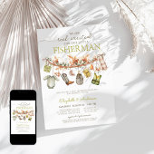 Rustic Reel Gevist Baby shower Kaart