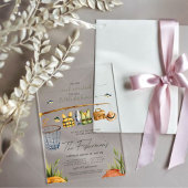 Rustic Reel Spannende Visser Baby shower Acryl Uitnodigingen