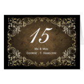 Rustic Regal Ornamental Brown and Gold Wedding (Voorkant Horizontaal)