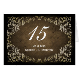 Rustic Regal Ornamental Brown and Gold Wedding