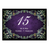 Rustic Regal Ornamental Paars and Gold Wedding (Voorkant Horizontaal)