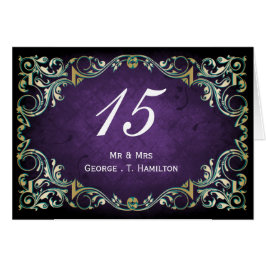 Rustic Regal Ornamental Paars and Gold Wedding