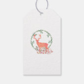 Rustic Reindeer Boho Waterverf Birthday Cadeaulabel (Achterkant)