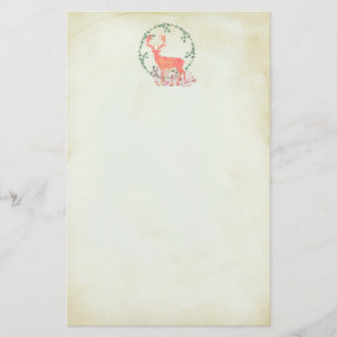 Rustic Reindeer Boho Waterverf Briefpapier