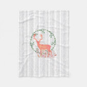 Rustic Reindeer Boho Waterverf Fleece Deken (Voorkant)