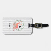 Rustic Reindeer Boho Waterverf Gepersonaliseerd Bagagelabel (Voorkant horizontaal)