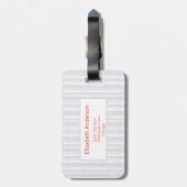 Rustic Reindeer Boho Waterverf Gepersonaliseerd Bagagelabel (Achterkant verticaal)