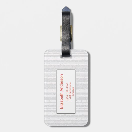 Rustic Reindeer Boho Waterverf Gepersonaliseerd Bagagelabel (Achterkant verticaal)