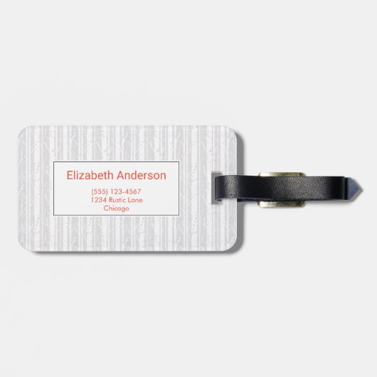 Rustic Reindeer Boho Waterverf Gepersonaliseerd Bagagelabel (Achterkant horizontaal)