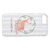 Rustic Reindeer Boho Waterverf Gepersonaliseerd Case-Mate iPhone Case (Achterkant (Horizontaal))