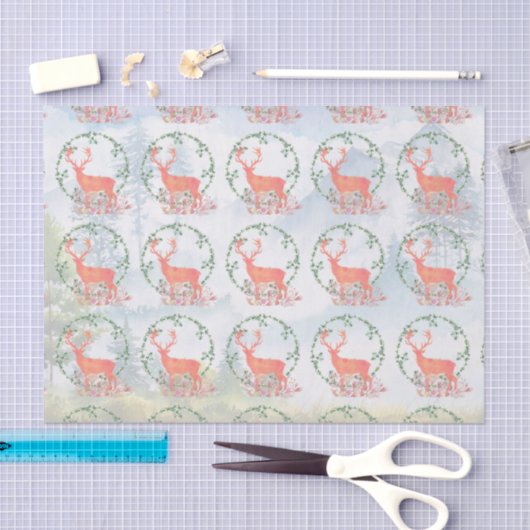 Rustic Reindeer Boho Waterverf Tissuepapier (Craft)