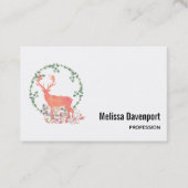Rustic Reindeer Boho Waterverf Visitekaartje (Voorkant)