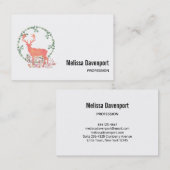 Rustic Reindeer Boho Waterverf Visitekaartje (Voorkant / Achterkant)