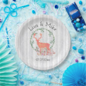 Rustic Reindeer Boho Waterverf Wedding Papieren Bordje (Feest)