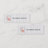 Rustic Reindeer Boho Wreath Waterverf Mini Visitekaartje (Voorkant / Achterkant)