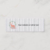 Rustic Reindeer Boho Wreath Waterverf Mini Visitekaartje (Achterkant)