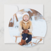 Rustic Reindeer Round-kerstfotokaart Feestdagenkaart (Achterkant)