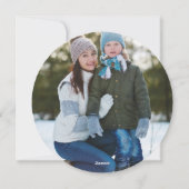 Rustic Reindeer Round-kerstfotokaart Feestdagenkaart (Achterkant)